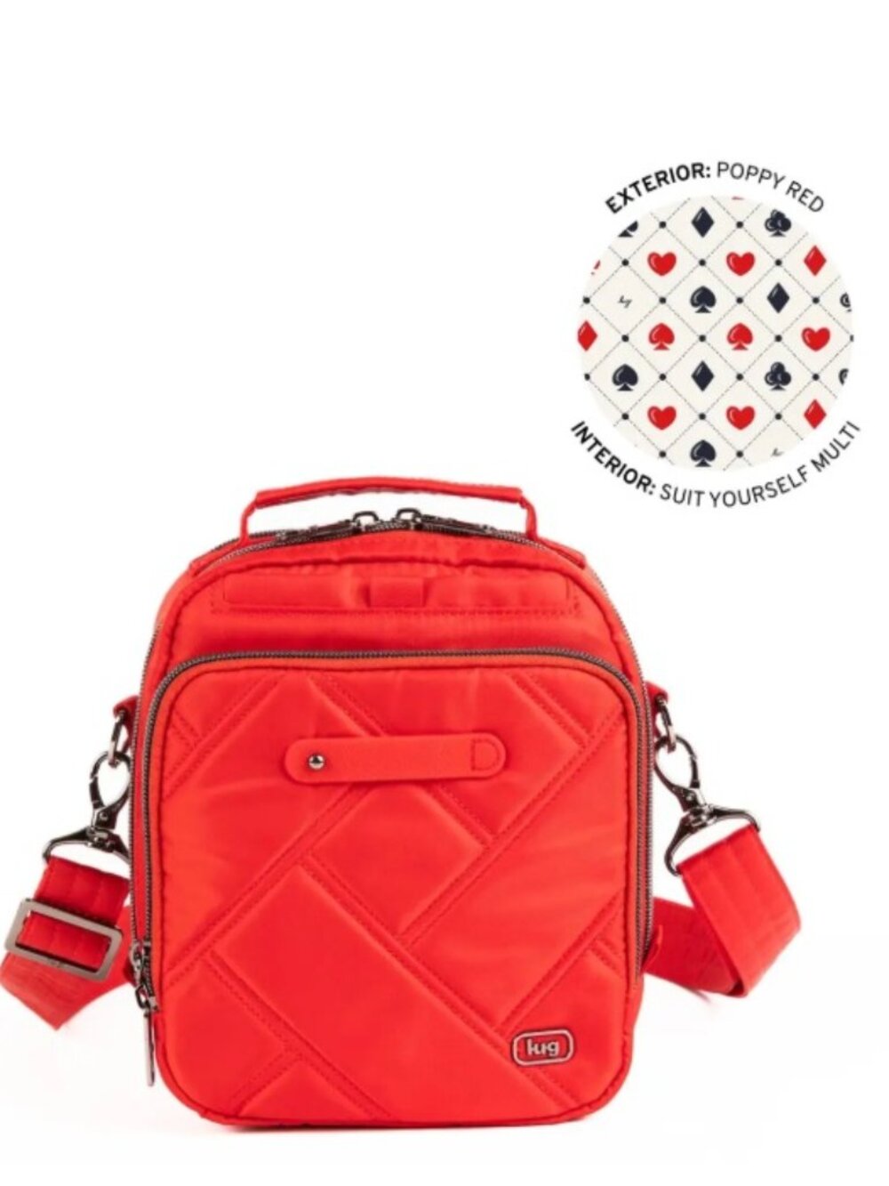 Lug Skeeter Bridge Convertible Crossbody Belt Bag Poppy Red NWOT